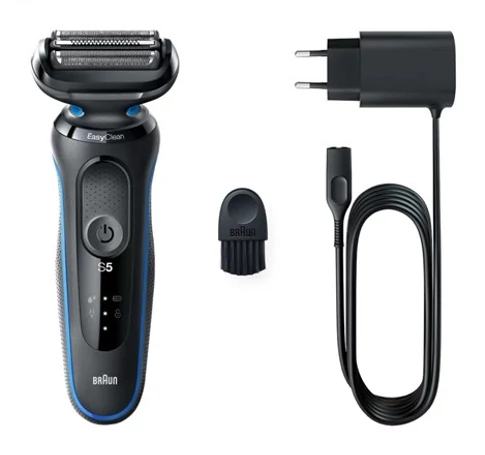 Braun 51-B1000s, Foil shaver, Black, Blue, Power, AC/Battery, Lithium-Ion (Li-Ion), 50 min
