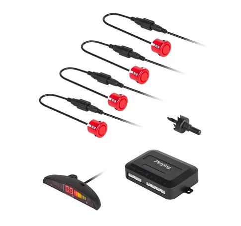 Peiying Car Parking Sensors with Display (Rear) – Red