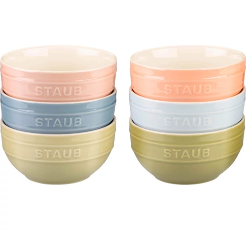 Set of 6 bowls 14 cm, multicolor
