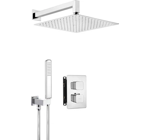Concealed shower set with thermostatic BOX