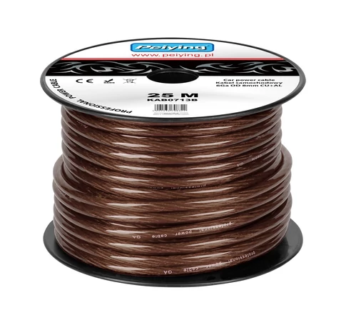 6Ga OD8mm CU+AL Car Cable 25m