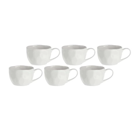 Set of 6 breakfast mugs Lunia 420 ml