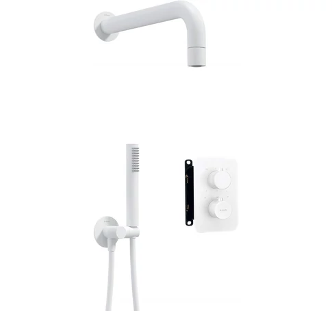 Thermostatic shower set w/ concealed box