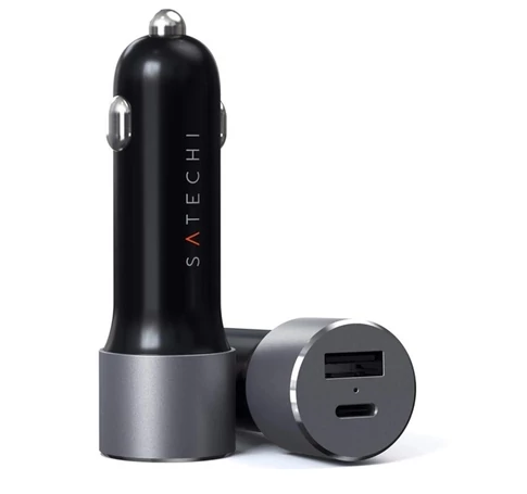 Car charger USB-C 72W starlight grey