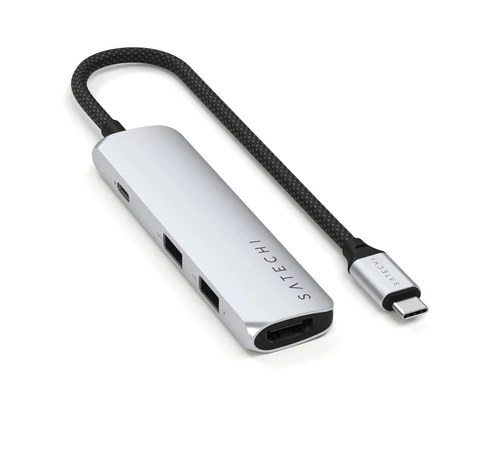Satechi 4-in-1 USB-C Slim Adapter 4K - silver