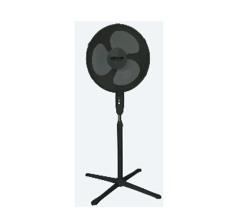 VOLTENO FLOOR FAN BLACK 40cm BASE CROSS