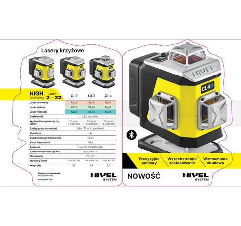 Cross laser Nivel System CL4R