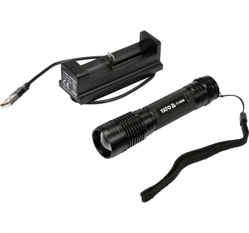 YT. MET FLASHLIGHT. WITH CREE RECHARGEABLE LED
