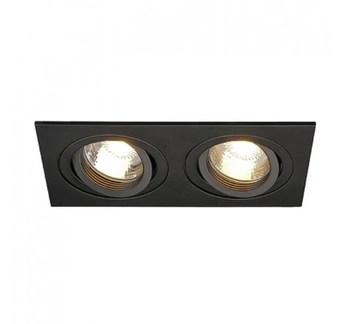 NEW TRIA II MR16 süllyesztett lámpa fekete 12V GU5,3 2x50W