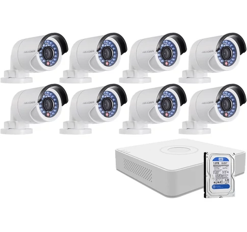 8 infrakamerás HIKVISION HDTVI