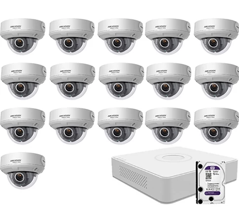 16 varifokális dome infrakamerás HIKVISION HDTVI