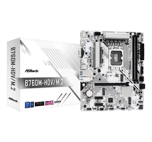 Asrock B760M-HDV/M.2 motherboard Intel B760 LGA 1700 micro ATX