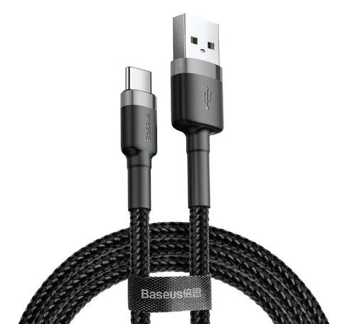 USB-USB-C kábel Baseus Cafule 2A 2m (szürke-fekete)