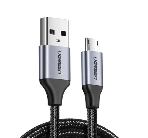 UGREEN USB-Micro USB kábel, QC 3.0, 2,4A, 0,25m (fekete)