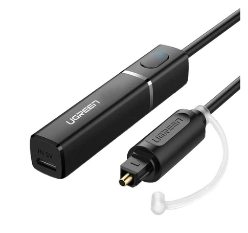 UGREEN Bluetooth adó 5.0 optikai / Toslink csatlakozóval, aptX (fekete)