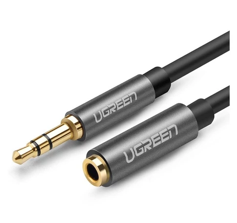 UGREEN AUX 3,5 mm-es jack audió hosszabbító kábel, 1m (fekete)