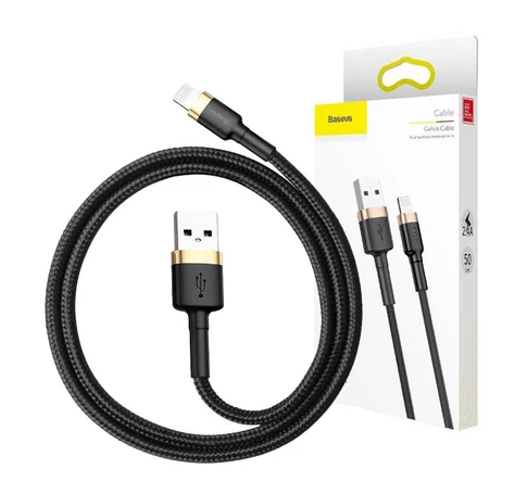 Baseus Cafule USB-Lightning kábel, 2A, 3 m (arany-fekete)