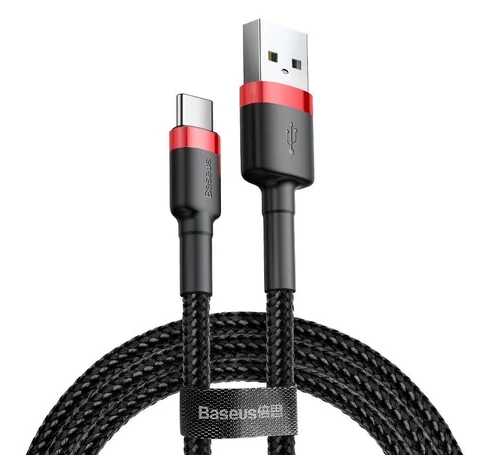 USB-kábel USB-C-hez Baseus Cafule 2A 3m (piros-fekete)