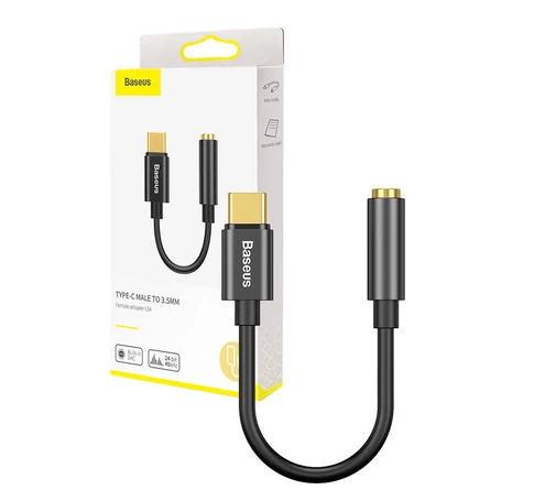 Baseus L54 USB-C audioadapter + 3,5 mm-es mini jack (fekete)