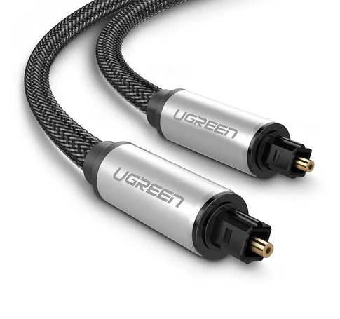 UGREEN optikai Toslink audiokábel, fonott alumínium, 3 m (ezüst)