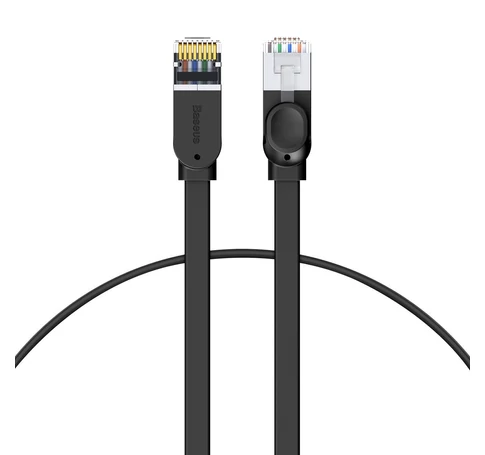 Baseus Cat 6 UTP RJ45 Ethernet kábel lapos 0,5m (fekete)