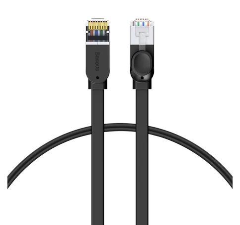 Baseus Cat 6 UTP Ethernet RJ45 kábel lapos 1m (fekete)