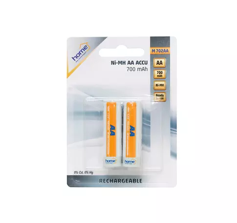 Home M 702AA tölthető akkumulátor, NiMH, AA, 700 mAh, 2 db