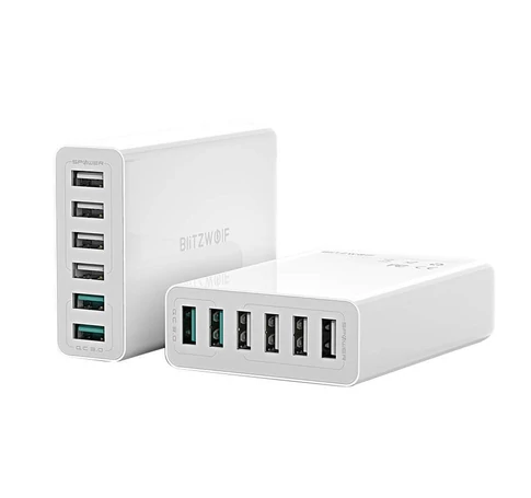 Blitzwolf BW-S15 6x USB töltő, QC 3.0, 60W (fehér)