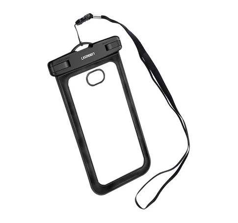 UGREEN LP186 vízálló tok telefonhoz, okostelefonhoz (átlátszó fekete)