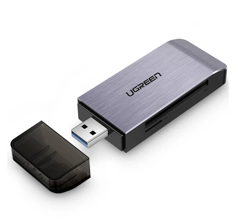 UGREEN 4 az 1-ben USB adapter SD + microSD kártyaolvasó (ezüst)