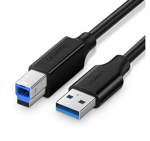 UGREEN US210 USB 3.0 A-B nyomtatókábel, 2m (fekete)