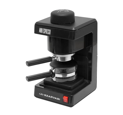 Szarvasi SZV-612/3 Mini Espresso kávéfőző 11959, 800 W, 3.04 bar, üveg kiöntő, hőkorlátozó, hőkioldó, fekete