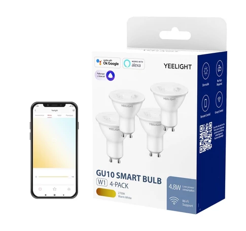 Intelligens izzó Yeelight W1 GU10 (szabályozható) 4 db