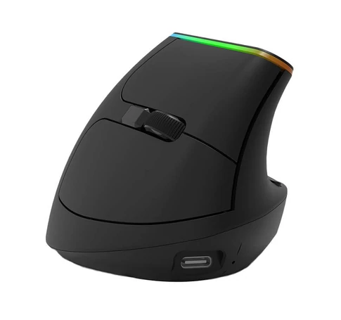 Vezeték nélküli függőleges egér Delux M618DB BT / 2.4G 4000DPI RGB