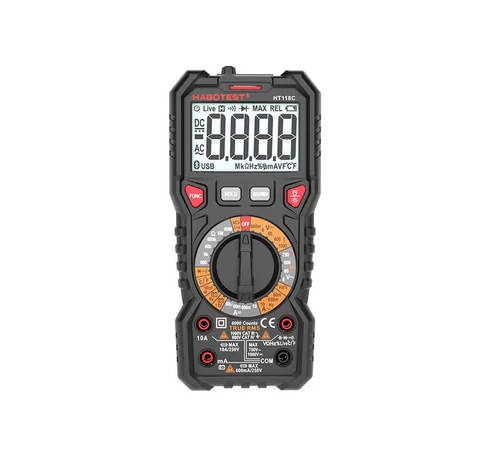 Habotest HT118C digitális multiméter zseblámpával, True RMS, NCV