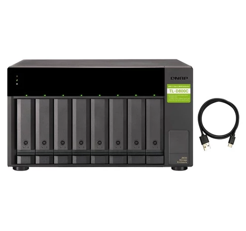 QNAP TL-D800C tárolóegység burkolat HDD/SSD ház Fekete, Szürke 2.5/3.5"