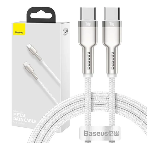 Baseus Cafule USB-C-USB-C kábel, 100 W, 1 m (fehér)