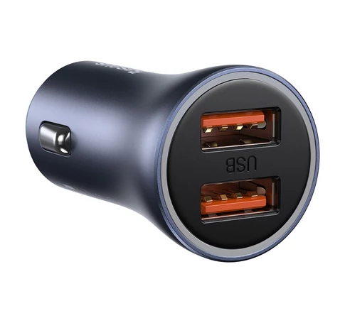Baseus Golden Contactor Pro autós töltő, 2x USB, 40W (szürke)