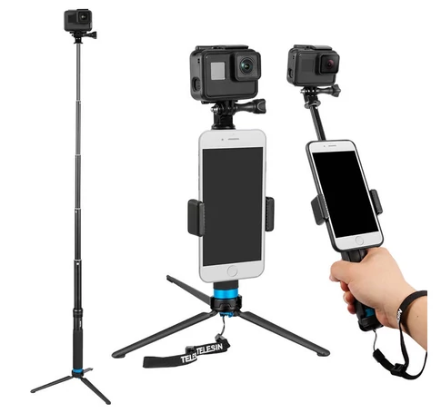 Telesin szelfibot alumínium álványal sportkamerákhoz (GP-MNP-090-S)
