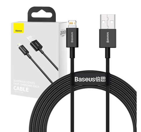 Baseus Superior Series USB-Lightning kábel, 2,4A, 2m (fekete)