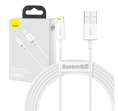 Kabel USB do Lightning Baseus Superior Series, 2.4A, 2m (biały)