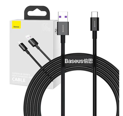 Baseus Superior Series USB-USB-C kábel, 66 W, 2 m (fekete)