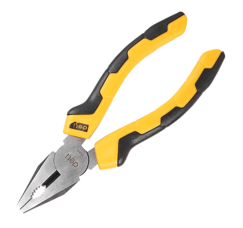 Deli Tools EDL2006 kombinált fogó 6" (sárga)