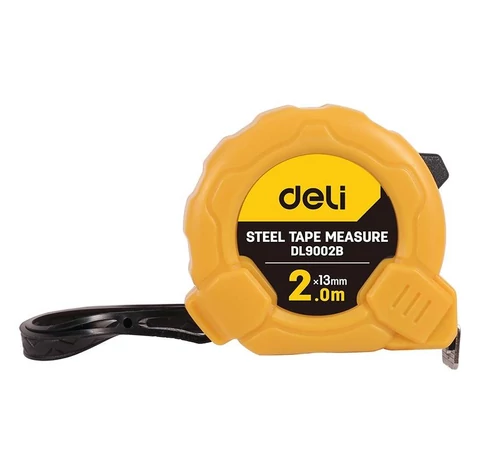 Deli Tools EDL9002B mérőszalag, 2m / 13mm (sárga)