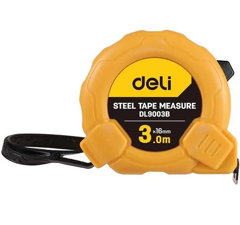 Deli Tools EDL9003B mérőszalag 3m / 16mm (sárga)