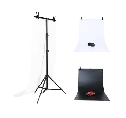 Szett/állvány fényképészeti hátterek szászához Puluz 70x200cm + fényképező hátterek 2 db DCA0976