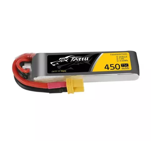 Tattu 450mAh 7.4V 75C 2S1P Long XT30 akkumulátor