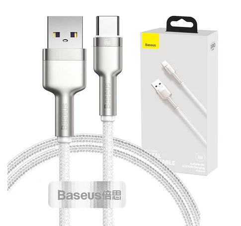 USB-kábel USB-C-vel Baseus Cafule-hez, 66 W, 1 m (fehér)