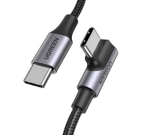 UGREEN US334 USB-C-USB-C ferde kábel, 5A, PD, 100W, 1m (fekete)