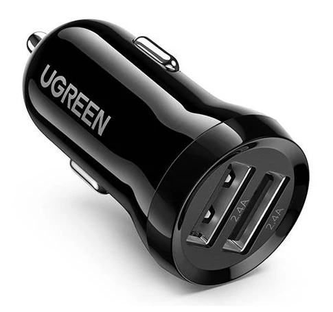 Ugreen ED018 autós töltő, 2x USB, 24W (fekete)